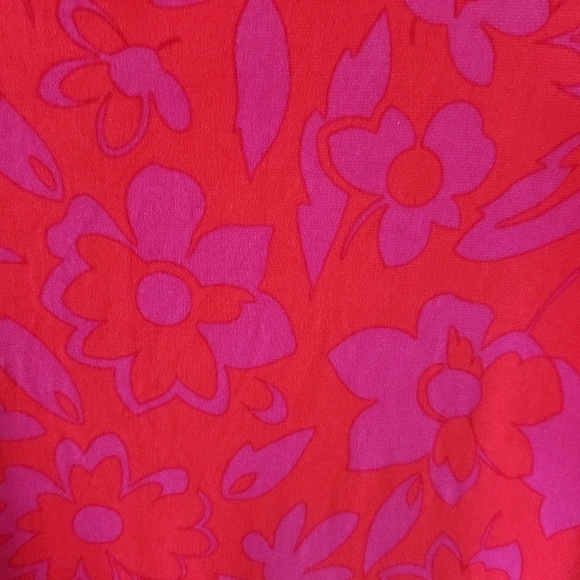 MICHAEL Michael Kors Red & Purple Floral Pastel Sleveless Mini Dress. Medium - Picture 7 of 11